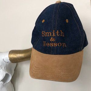 Smith & Wesson Denim and Suede Baseball Cap/Hat